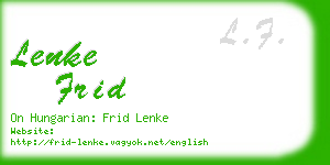 lenke frid business card